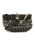 eyelet embellished cross body bag