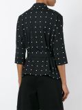 polka dot tie waist jacket
