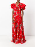 floral print ruffled dress