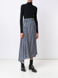 checked wrap skirt