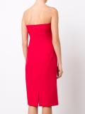 piping detail strapless dress
