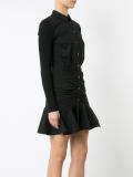 gathered detail shirt dress