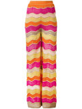 zig zag flared trousers