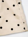 polka dot flocked trousers