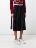 side stripe pleated skirt