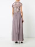 floral embellishment cropped blouse