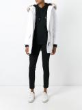 zipped hooded coat