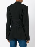 pointed lapels double-breasted jacket