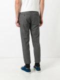 ribbed cuff checked trousers