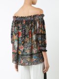 floral print off-shoulder blouse