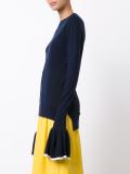 oversized rib crew neck jumper