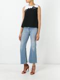 embroidered yolk top