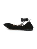 'Rockstud'裹踝带平底鞋