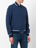 contrast trim bomber jacket