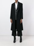 deep V-neck mid coat