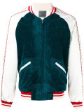 textured panel bomber jacket