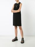 fishing line panel shift dress