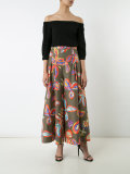 floral print wide-leg trousers