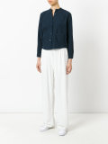 collarless shirt 