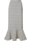 polka dots midi skirt