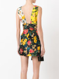 pleated side floral dress