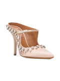 crystal-embellished satin mules