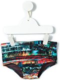 printed swim trunks