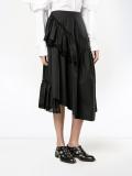 lace-trimmed ruffle skirt