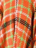 checked poncho