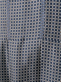 square print pleated dress