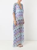 v-neck printed beach dress