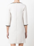 contrast trim shift dress