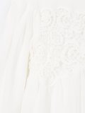 lace panel long sleeve blouse