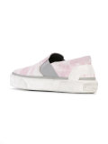 bleach effect slip-on sneakers