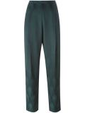 pleat front tapered trousers