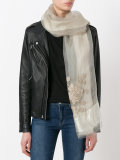 floral sheer scarf