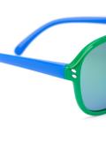 colour block aviator sunglasses