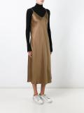 ruffle detail midi dress