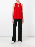 sleeveless lace up sleeveless