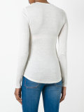 long sleeve slub jersey top