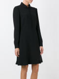 front button flared dress