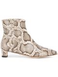 python skin ankle boots