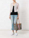 stripe detail tote bag