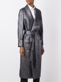 velvet lapel long coat