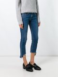 raw hem cropped jeans