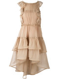 sleeveless tiered ruffle dress