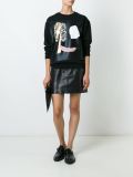 abstract face print sweatshirt 