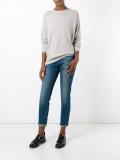 crew neck knit blouse