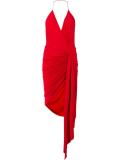 draped short dress