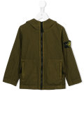logo patch hooded jacket